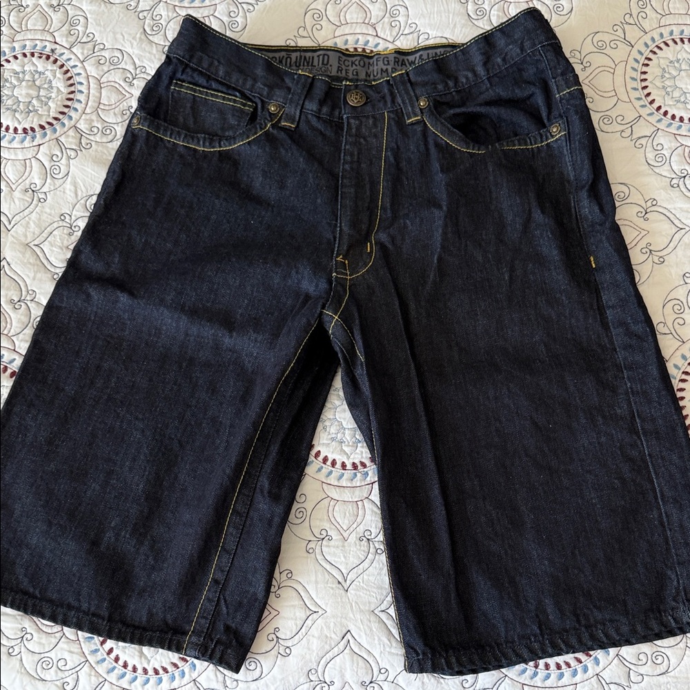 Ecko Unlimited Dark Blue Jean Shorts